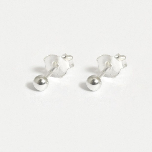 Sterling Silver Ball Studs